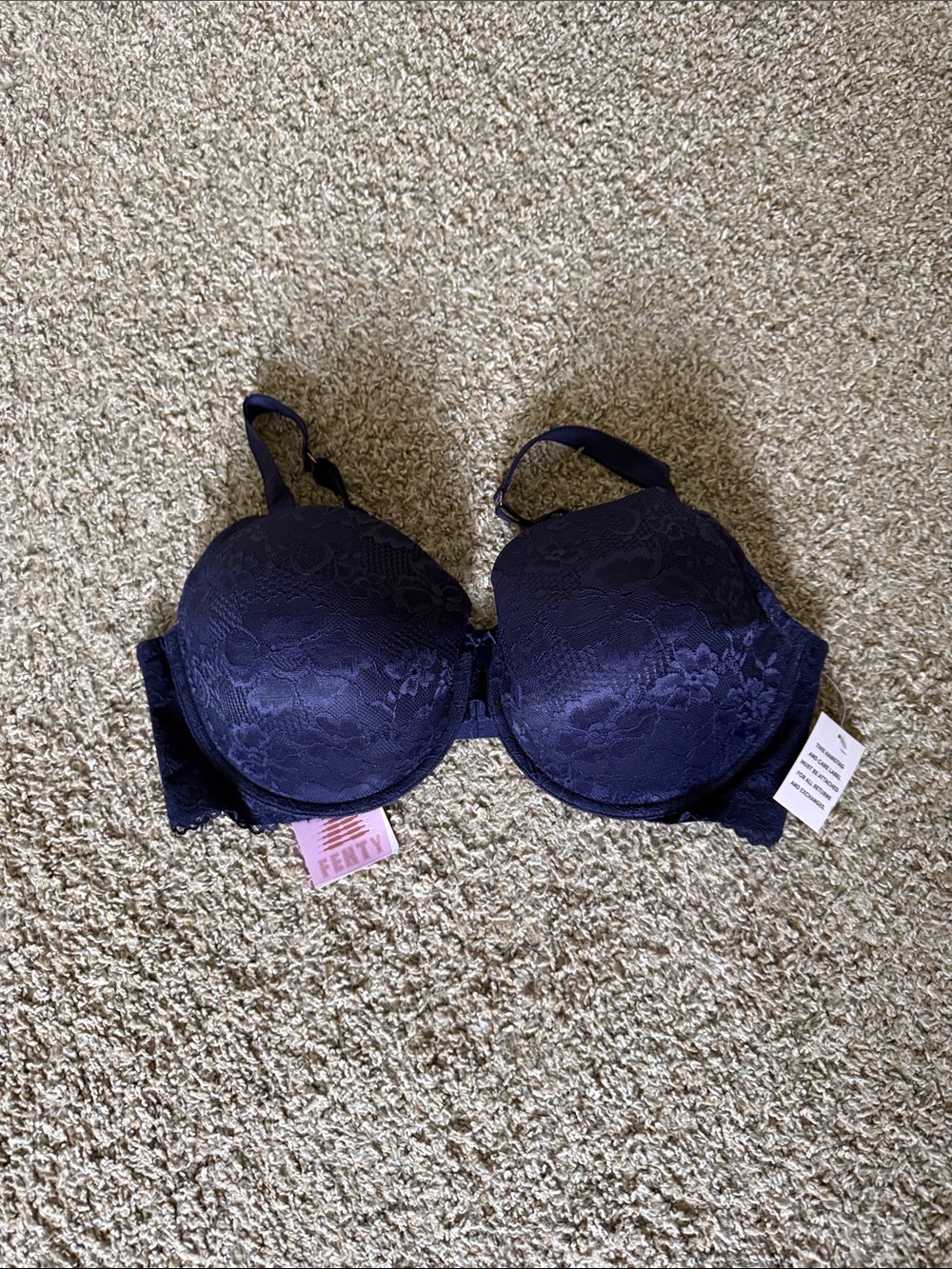 NWT Savage X Fenty Purple Floral Lace Push-Up Bra